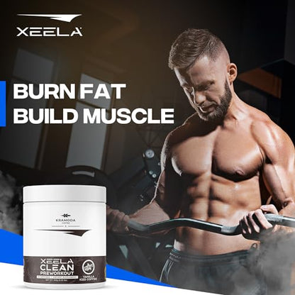 XEELA Pre Workout - Clean & Tested - Jitter Free, Safe, and Natural - Increase Thermogenic Energy, Focus, and Endurance w/Creatine, Organic Caffeine, and Plant Based Citrulline (Vanilla Iced Coffee)