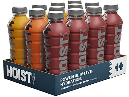 HOIST Premium Hydration Electrolyte Drink, Powerful IV-Level Hydration, Variety Pack, 16 Fl Oz (Pack of 12)