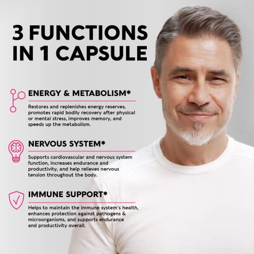 NUTRAHARMONY Vitamin B Complex - Made in USA - 11-in-1 B-Complex: B1, B2, B3, B5, B5, B6, B7, B9, B12 + Vitamin C, Choline, Inositol - Energy, Brain & Heart Support Supplements - 754 mg - 60 Capsules