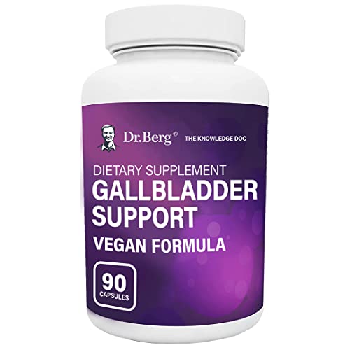 Dr. Berg's Gallbladder Support Supplements Vegan Formula - Contains Plant-Based Enzymes for Relief of Bloating, Constipation, and Gas - Better Digestion & Normal Bile Levels - 90 Vegetarian Capsules