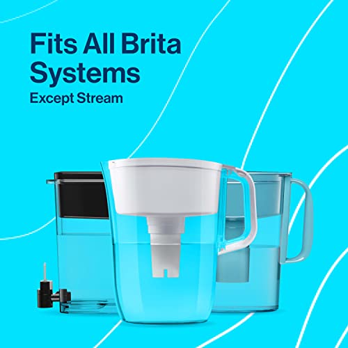 Brita Large Water Filter Pitcher for Tap and Drinking Water with SmartLight Filter Change Indicator + 1 Standard Filter, Lasts 2 Months, 10-Cup Capacity, Christmas Gift for Men and Women, Black