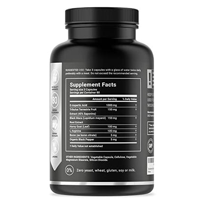 Testosterone Booster for Men - Mens Testo B Life 240 Capsules - Ultimate Male Performance Enhancement Supplement - Boost Drive, Endurance, Strength, Stamina & Achieve Lean Muscle Growth