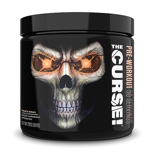 JNX SPORTS The Curse! Pre Workout Powder Increases Blood Flow, Boosts Strength and Energy, Improves Exercise Performance with Creatine … (Peach Rings)