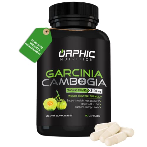 ORPHIC NUTRITION Garcinia Cambogia Extract - to Support Weight Loss Efforts* - Supplement Suitable for Vegetarians - 2100 MG - 90 Caps