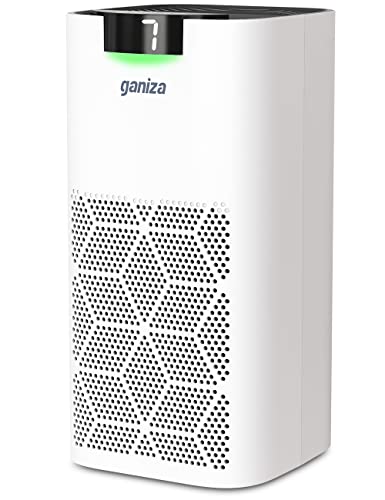 Air Purifiers For Home Large Room, Ganiza 1570ft² H13 HEPA Air Purifiers for Pets with Air Quality Monitor, 23db Air Purifiers for Bedroom Remove Pet Hair Dander Pollen Smoke Dust Mold Odor Eliminator