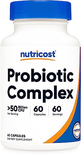 Nutricost Probiotic Complex - 50 Billion CFU, 60 Capsules - Probiotic for Men and Women - Vegetarian Capsules, Non-GMO, Gluten Free