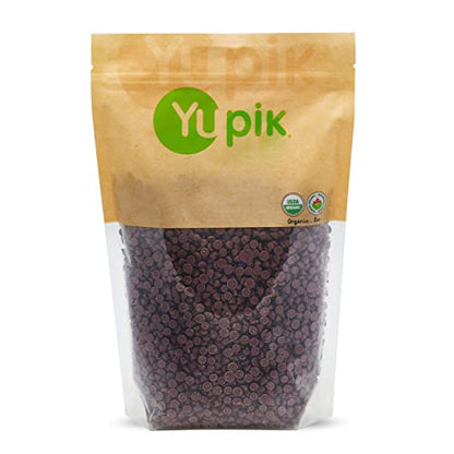 Yupik Organic 70% Pure Dark Chocolate Chips - No Sugar Added - 4000 Ct, 2.2 lbs, Pure Chocolate, Vegan, GMO-Free, Vegetarian, Gluten-Free, Lactose Free, Brown