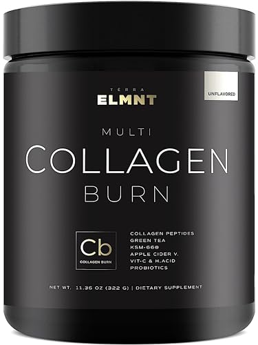 Super Multi Collagen Burn Powder for Women w. Probiotics, ACV, KSM66, Phytosome Green T, Biotin - Thermogenic Collagen Protein Supplement for Women Weight Metabolism & Gut Health + Hair Skin Nails