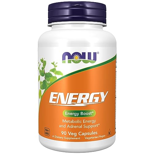 NOW Supplements, Energy Dietary Supplement (lncludes B Vitamins, Green tea, Panax Ginseng and Rhodiola), 90 Capsules