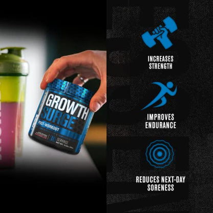 Jacked Factory Growth Surge Creatine Post Workout w/L-Carnitine - Daily Muscle Builder & Recovery Supplement with Creatine Monohydrate, Betaine, L-Carnitine L-Tartrate - 30 Servings, Watermelon