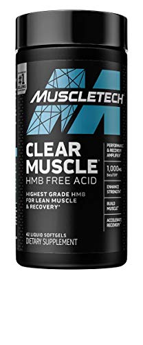 MuscleTech Clear Muscle Post Workout Recovery | Muscle Builder for Men & Women | HMB, Sports Nutrition & Muscle Building Supplements, 42 ct