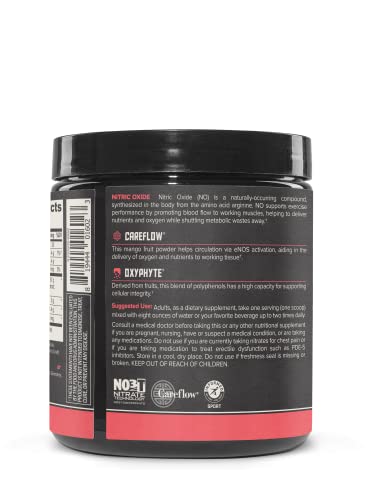 ONNIT Total Nitric Oxide - Caffeine Free Pre Workout Powder w/ Beet Root, L Arginine & L Citrulline Malate | Boost Energy & Recovery | Harvest Fruit Flavor - 20 Servings