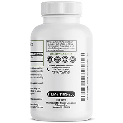 Bronson Ginkgo Biloba 500mg Extra Strength 500mg per Serving - Supports Brain Function & Memory Support, 250 Vegetarian Capsules