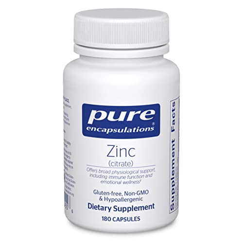 Pure Encapsulations Zinc (Citrate) | Supplement to Support Immune System, and Tissue Development and Repair* | 180 Capsules