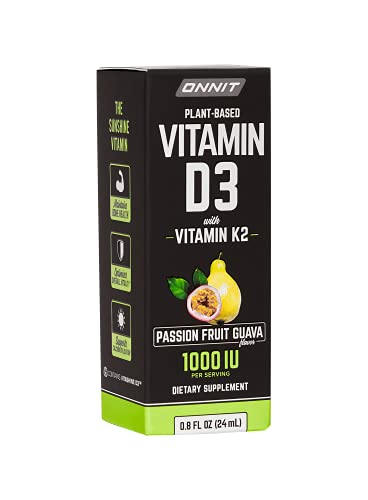 ONNIT Labs Passion Fruit Guava Vitamin D3 Spray with Vitamin K2, 0.8 FZ