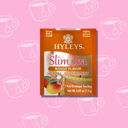 Hyleys Slim Tea Mango Flavor - Weight Loss Herbal Supplement Cleanse and Detox - 25 Tea Bags (1 Pack)