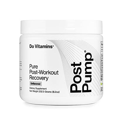 Do Vitamins PostPump Natural Post-Workout Supplement, Muscle Building Recovery Powder, BCAA, Creatine, Betaine, Carnitine, Paleo, Keto, Vegan, 30 Servings