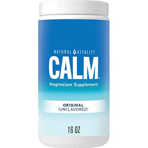 Natural Vitality Calm, Magnesium Citrate Supplement, Anti-Stress Drink Mix Powder - Gluten Free, Vegan, & Non-GMO, Original, 16 oz