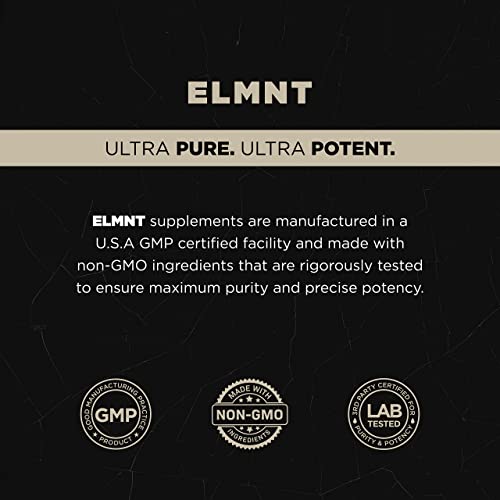 ELMNT 20,000mg 16x Strength Lions Mane Super Nootropic + Adaptogens Brain Supplement - Highest Potency Lion's Mane Extract 50% Polysaccharides w. Ashwagandha & Rhodiola for Focus, Energy, Memory