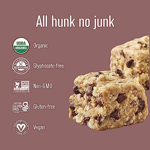 Heavenly Hunks Organic Oatmeal Dark Chocolate Chip Cookies, Ridiculously Amazing Healthy Snacks, Delicious Gluten Free Snacks with Dark Chocolate Chips, Vegan, Dairy-Free & Non-GMO, 22 Oz (1 Pack)