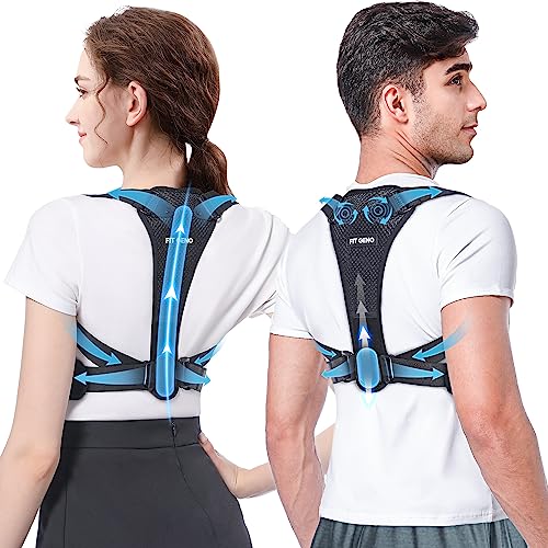 Posture Corrector Upper Back Brace: Adjustable for Men and Women Neck Shoulder & Upper Back Pain Relief - Improve Posture Correct Hunchback Slouching Kyphosis Invisible Under Clothes Fits 28" - 41"