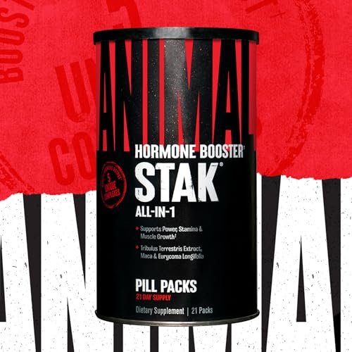 Animal Stak – Complete Natural Hormone Booster Supplement with Tribulus – Natural Testosterone Booster for Athletes – Contains Estrogen Blockers – 1 Month Cycle