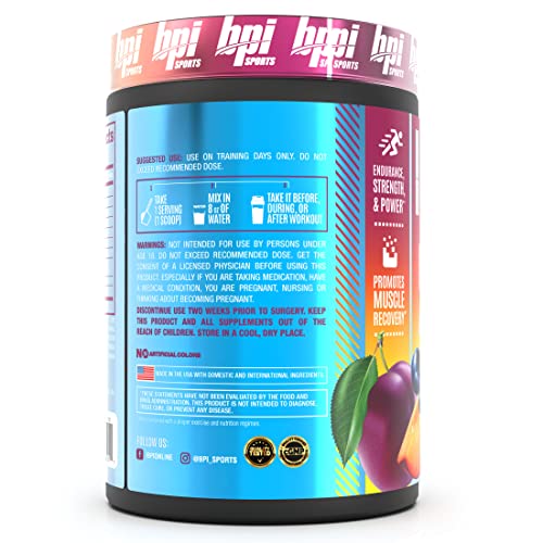 BPI Sports Best Aminos - BCAA Powder Post Workout & Glutamine Recovery Drink with Branched Chain Amino Acids for Hydration & Recovery, for Men & Women - Plumberry - 25 Servings