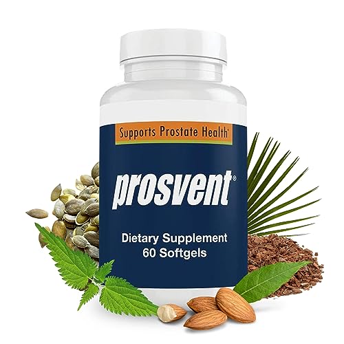 Prosvent Prostate Supplement for Men with Beta Sitosterol, as Well as Saw Palmetto, Vitamin D & Zinc. Premium Prostate Support-Reduce Frequency & Urgency of Urination (60 Count)