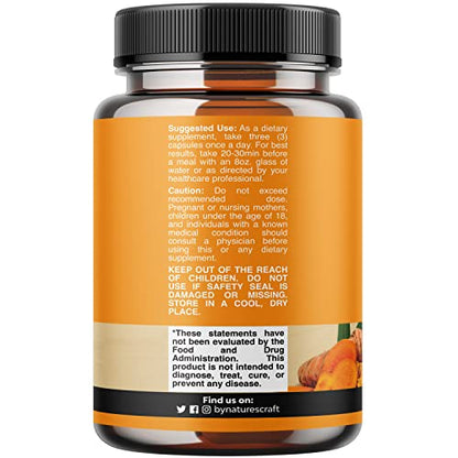 Turmeric Curcumin with Black Pepper Extract - Joint Health Turmeric Supplement with 95% Curcuminoids - Daily Joint Support Supplement with Turmeric Curcumin with Bioperine for Enhanced Absorption