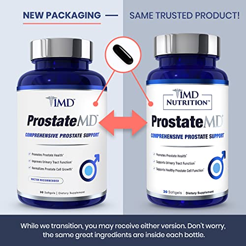 1MD Nutrition ProstateMD Saw Palmetto Prostate Support Supplement - Support for Urinary Tract and Frequent Bathroom Urges | 30 Day Supply