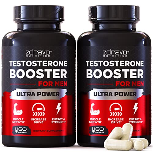 Testosterone Booster for Men - Tongkat Ali - Testosterone Supplement for Libido, Stamina, Strength, Endurance, Muscle Growth - Male Enhancing Supplement Pills - Men's Test Booster - Workout Supplement