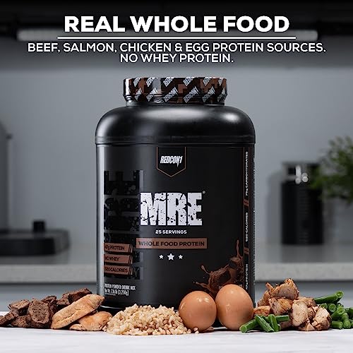 REDCON1 MRE Meal Replacement Supplement, Blueberry Cobbler - Whole Food Protein + Carbohydrate Blend with No Whey for Post Workout Fuel - Natural Protein Powder with MCT Oil + Amino Acids (7 lbs)