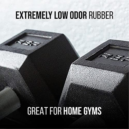 Rep 5-50 lb Rubber Hex Dumbbell Set with Rack