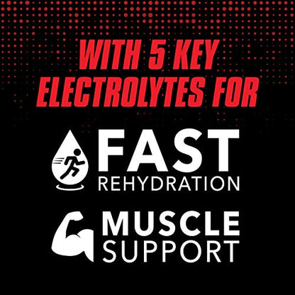 Pedialyte Sport Electrolyte Drink, Fast Hydration with 5 Key Electrolytes for Muscle Support Before, During, & After Exercise, Fruit Punch, 1 Liter, Pack of 4