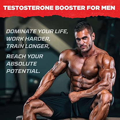 Testosterone Booster for Men - Tongkat Ali - Testosterone Supplement for Libido, Stamina, Strength, Endurance, Muscle Growth - Male Enhancing Supplement Pills - Men's Test Booster - Workout Supplement