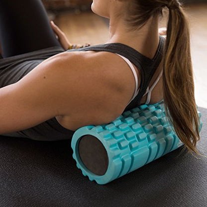 321 STRONG Foam Roller - Medium Density Deep Tissue Massager for Muscle Massage and Myofascial Trigger Point Release, with 4K eBook - Aqua