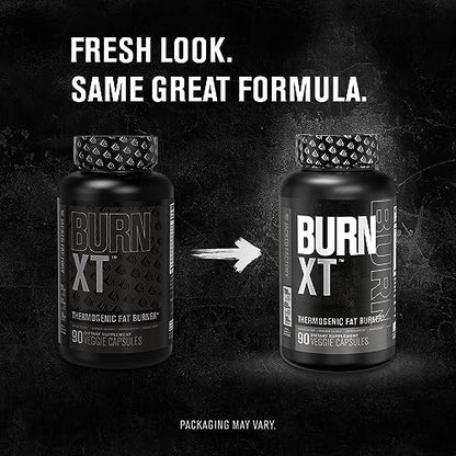 Burn XT Black Thermogenic Fat Burner - Weight Loss Supplement, Appetite Suppressant, Nootropic Energy Booster W/TeaCrine - Premium Acetyl L-Carnitine, Green Tea Extract, Capsimax - 90 Veg Diet Pills