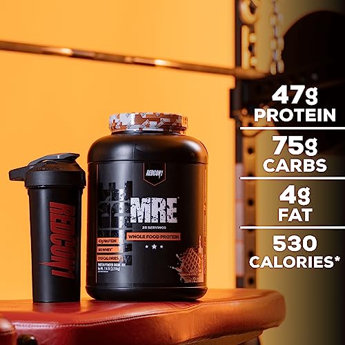 REDCON1 MRE Protein Powder, Vanilla Milkshake - Meal Replacement Protein Blend Made with MCT Oil + Whole Foods - Protein with Natural Ingredients to Aid in Muscle Recovery (7 lbs)