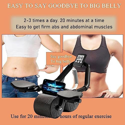 Automatic Rebound Aabdominal Wheel, Rebound Abdominal Wheel, Wheels Roller Domestic Abdominal Exerciser, Ab Roller Wheel Exercise Equipment for Beginners Core Workouts