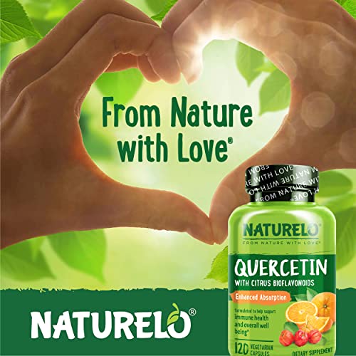 NATURELO Quercetin Citrus Bioflavonoid Complex with Enhanced Absorption - 120 Vegetarian Capsules