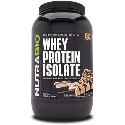 NutraBio 100% Whey Protein Isolate (Chocolate Peanut Butter, 2 Pound)