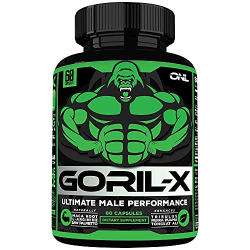 Osyris Nutrition Lab GORIL-X Testosterone Booster for Men - Workout Supplement - Increase Size, Strength & Energy - 1000mg Male Enhancing Horny Goat Weed - 60 Capsules