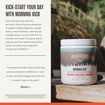 ROUNDHOUSE PROVISION Morning Kick, Powder Supplement for Healthy Digestion, Energy Levels, and Overall Wellness, 30 Servings