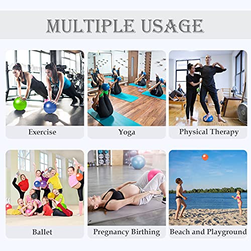 Small Pilates Ball, Therapy Mini Workout Core 9 Inch Exercise Bender Pilates, Yoga, Workout, Bender, Training and Physical Therapy, Improves Balance