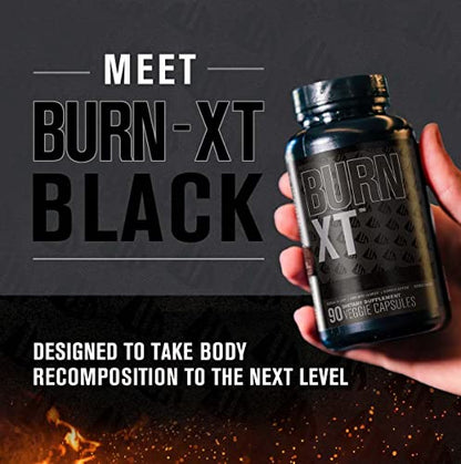 Burn XT Black Thermogenic Fat Burner - Weight Loss Supplement, Appetite Suppressant, Nootropic Energy Booster W/TeaCrine - Premium Acetyl L-Carnitine, Green Tea Extract, Capsimax - 90 Veg Diet Pills