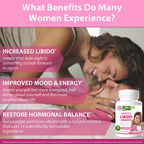 Libido Booster for Women - Natural Female Performance Enhancer, Sex Drive Energy Pills, Hormone Harmony Balance Supplement, Increase Mood, Reduce Dryness, Horny Goat Weed, Maca Root, Dhea, 30 Capsules