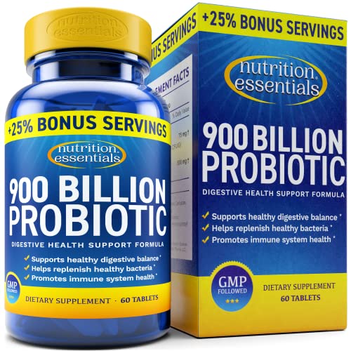 Probiotics for Women and Men - With Natural Lactase Enzyme and Prebiotic Fiber for Digestive Health - 80%+ More Potent Probiotic Supplement for Gut Health Support - Vegan Formula Blend Made in the USA