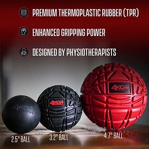 4KOR Massage Ball Set - Trigger Point Ball - Muscle Relief for Back, Neck, Shoulder, Foot Pain - Fitness Orb Massage Balls - Physical Therapy for Deep Tissue Myofascial Release - Roller Ball Tools