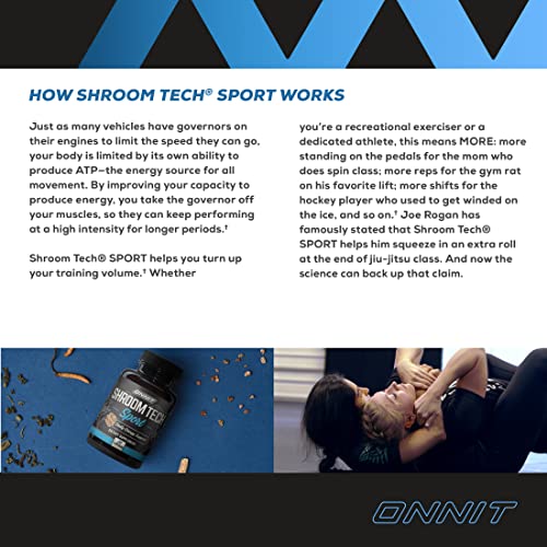 Onnit Shroom Tech SPORT: Clinically Studied Preworkout Supplement with Cordyceps Mushroom (28ct)