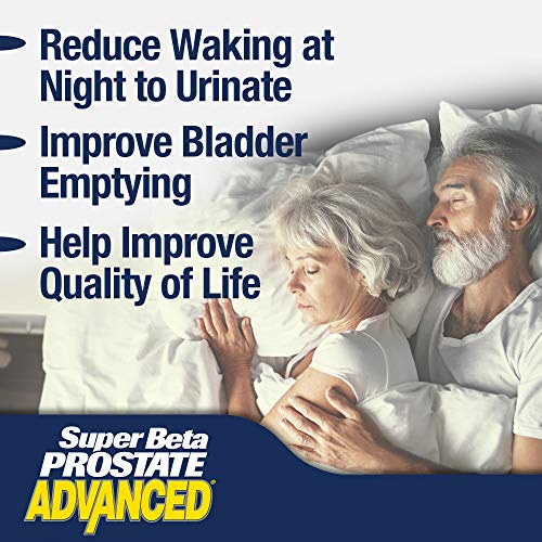 Super Beta Prostate Advanced – Reduce Bathroom Trips, Promote Sleep, Support Bladder Emptying. Prostate Supplement for Men with Beta Sitosterol, not Saw Palmetto (180 Caplets, 3-Pack)